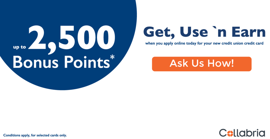 Collabria Credit Cards: Get Rewarded With Up 2,500 Bonus Points