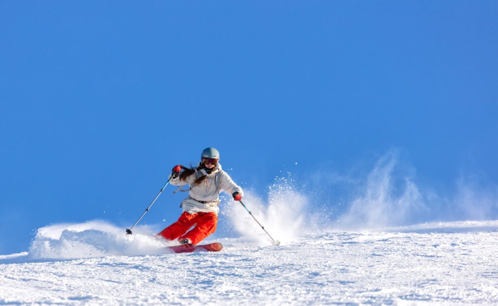 Girl skiing Mount Baldy